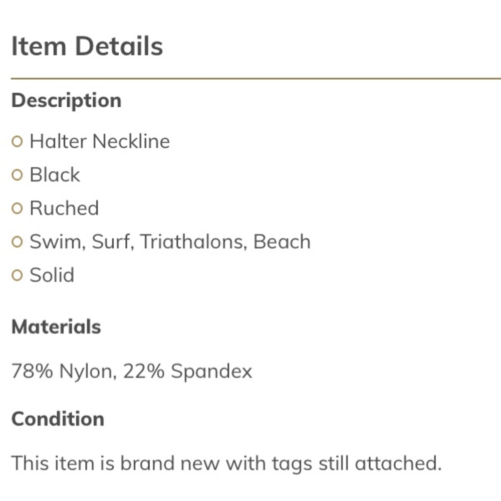 NWT Oakley Cove black halter tankini top -sz M - Picture 8 of 11